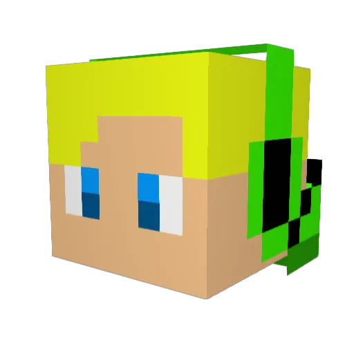 cajor06 Minecraft avatar head, 3D render