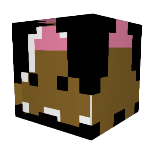 cajunthomas Minecraft avatar head, 3D render