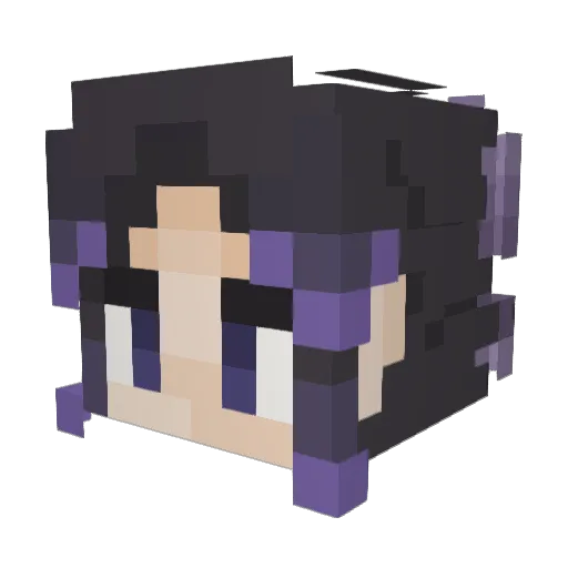 cak_ Minecraft avatar head, 3D render