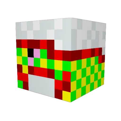 cake2108 Minecraft avatar head, 3D render