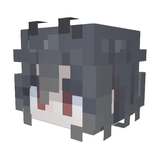 cake_X2 Minecraft avatar head, 3D render