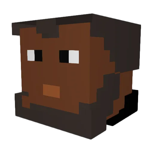cakeblocks Minecraft avatar head, 3D render