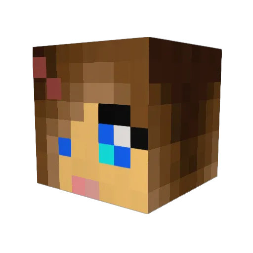 cakebo Minecraft avatar head, 3D render