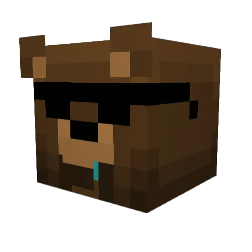 cakefatboy Minecraft avatar head, 3D render