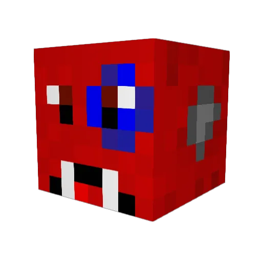 cakegobbler Minecraft avatar head, 3D render