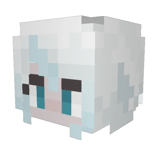 cakeiii Minecraft avatar head, 3D render