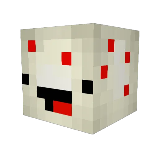 cakelang Minecraft avatar head, 3D render