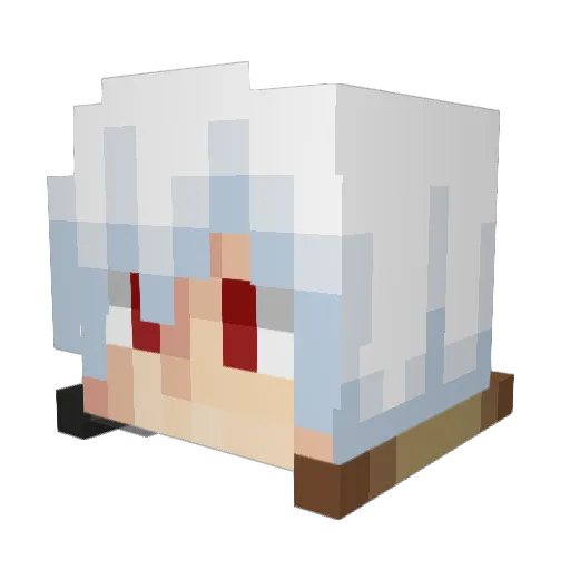 cakematcha Minecraft avatar head, 3D render