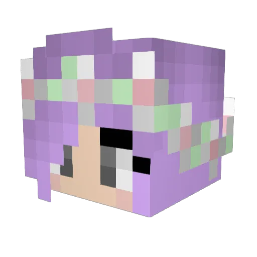 cakemunster Minecraft avatar head, 3D render