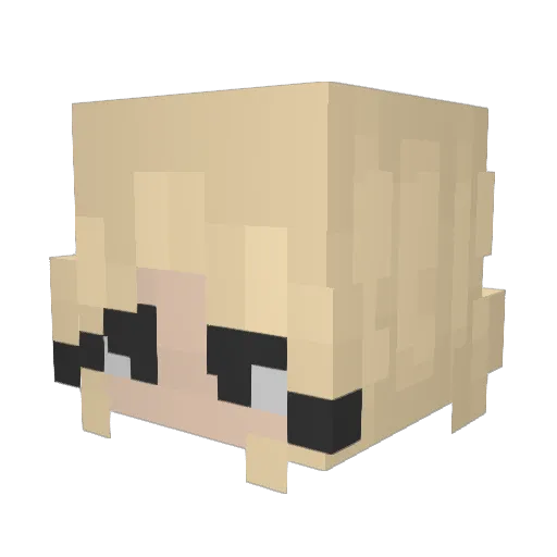 cakesandtea Minecraft avatar head, 3D render