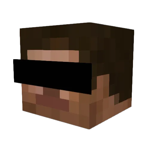 cakesoba Minecraft avatar head, 3D render