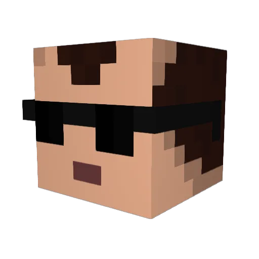 cakkirr Minecraft avatar head, 3D render