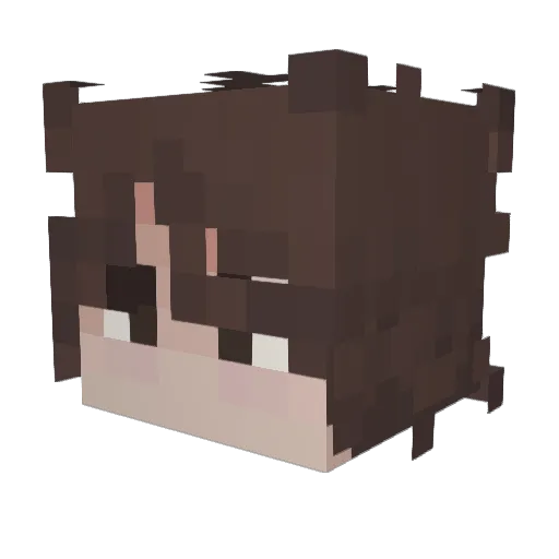 cakkkkkkeee Minecraft avatar head, 3D render