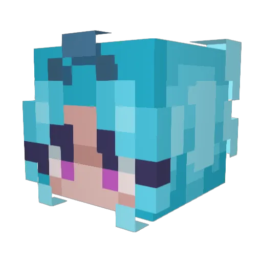 caklaya Minecraft avatar head, 3D render