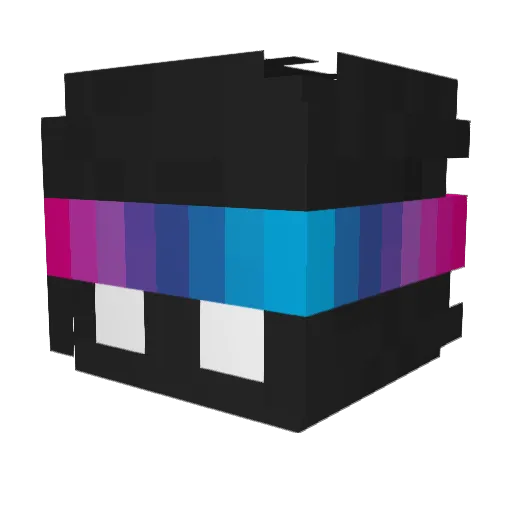 cal00123 Minecraft avatar head, 3D render