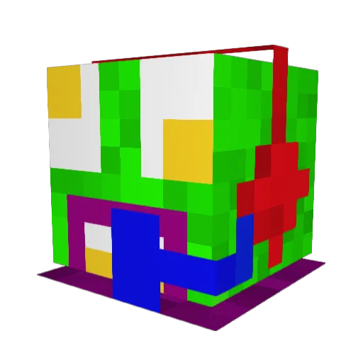 cal77 Minecraft avatar head, 3D render