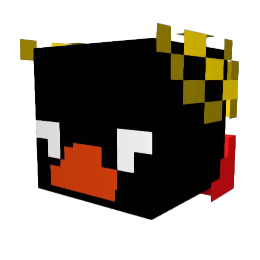 calabrone_e Minecraft avatar head, 3D render