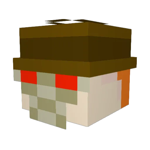 calagan_murdoc Minecraft avatar head, 3D render