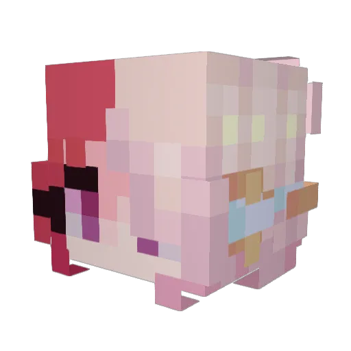 calangi Minecraft avatar head, 3D render