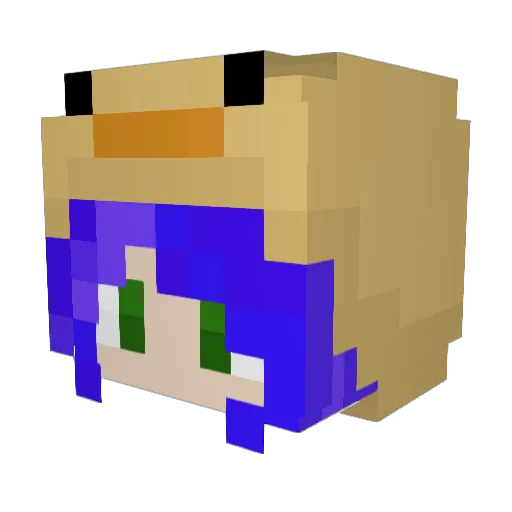 calciferess Minecraft avatar head, 3D render
