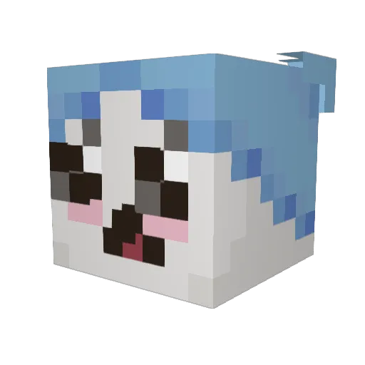 calciomm Minecraft avatar head, 3D render