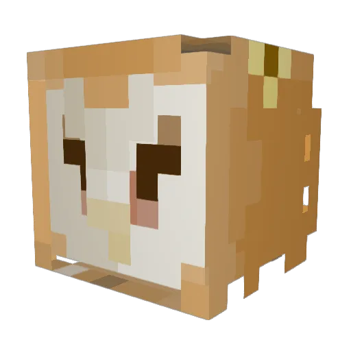 calcium31 Minecraft avatar head, 3D render
