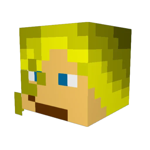 calcuhluss Minecraft avatar head, 3D render