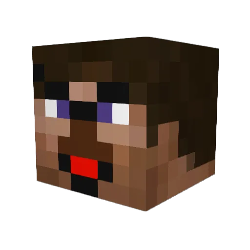 calcunist Minecraft avatar head, 3D render