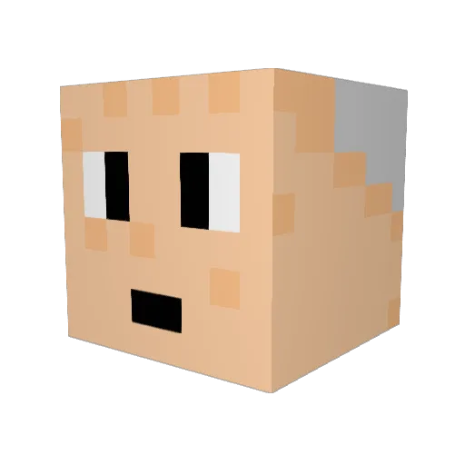 calebdk1 Minecraft avatar head, 3D render