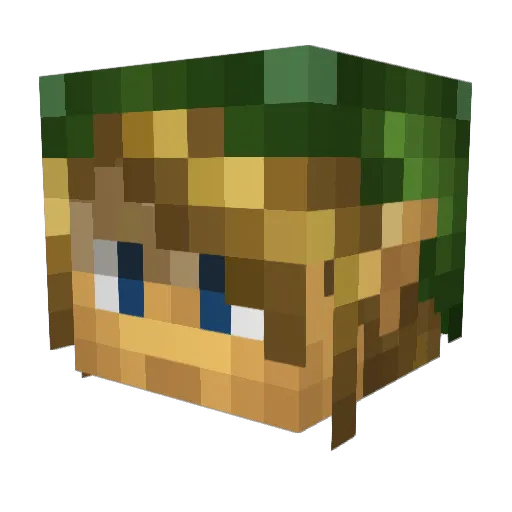 calebjonesblue Minecraft avatar head, 3D render