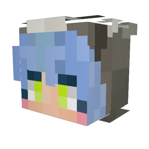 caled Minecraft avatar head, 3D render