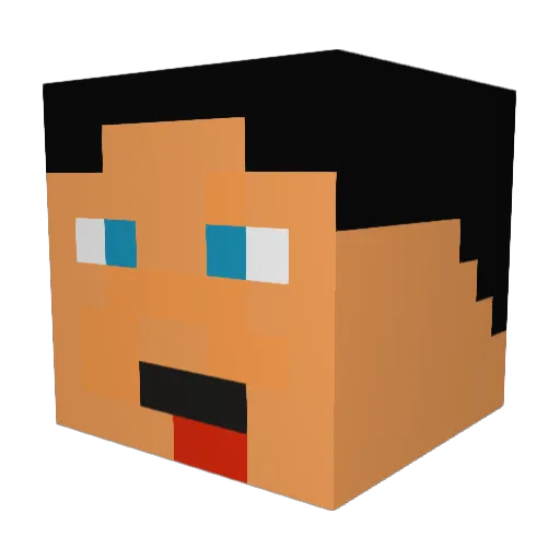 calenHD Minecraft avatar head, 3D render