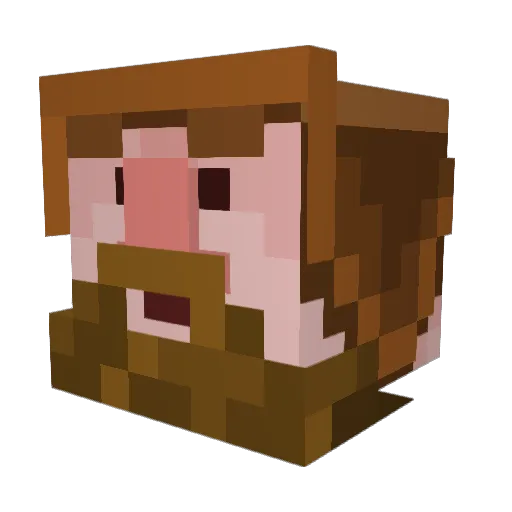 calgraf Minecraft avatar head, 3D render