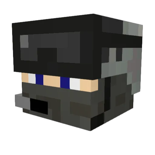 cali102 Minecraft avatar head, 3D render