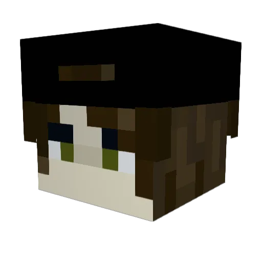 caliberifle Minecraft avatar head, 3D render