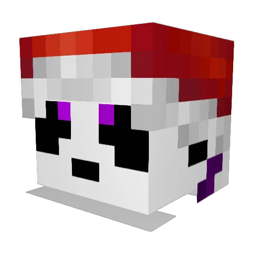 calichte Minecraft avatar head, 3D render