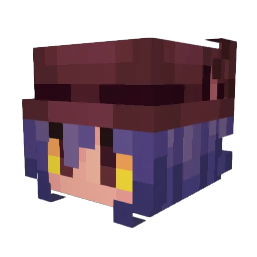 calicodoodle Minecraft avatar head, 3D render