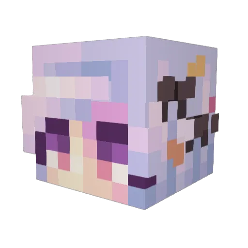 calicoleen Minecraft avatar head, 3D render