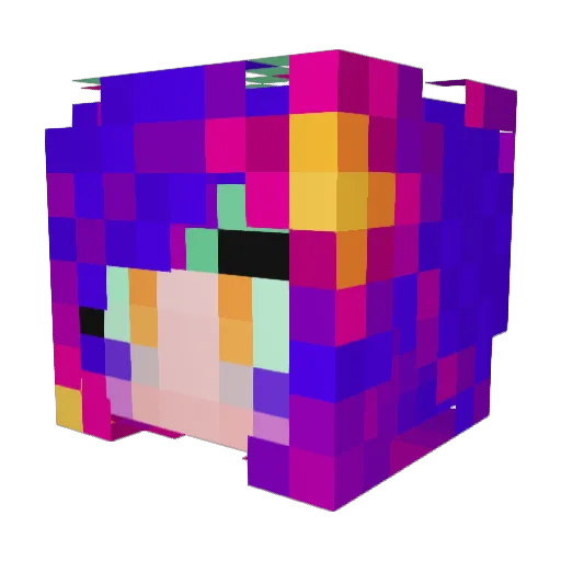 california_wang Minecraft avatar head, 3D render