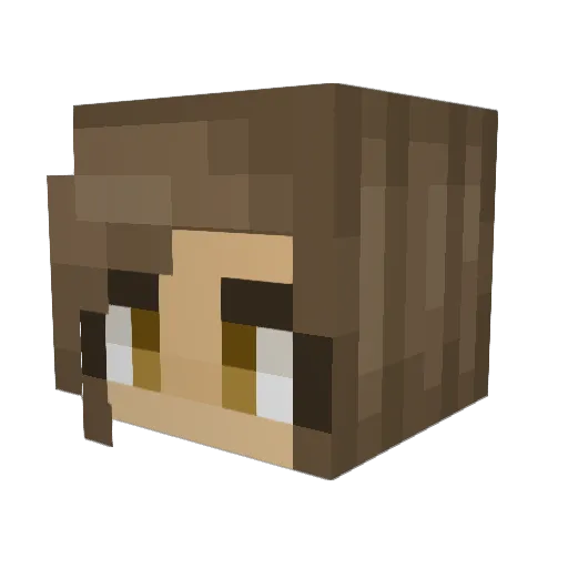 califrana Minecraft avatar head, 3D render