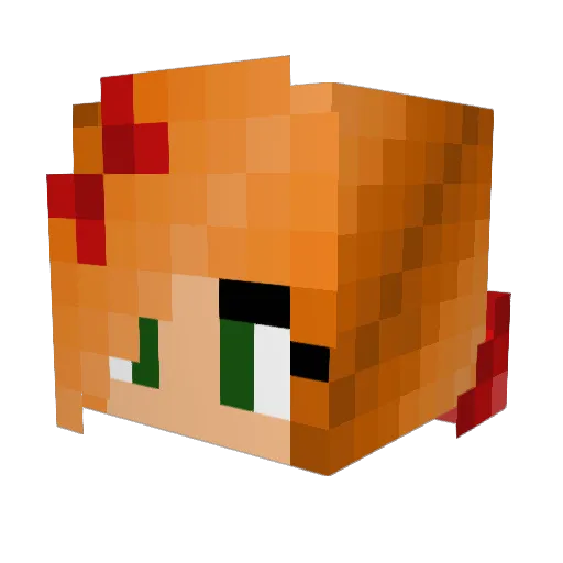calikar Minecraft avatar head, 3D render