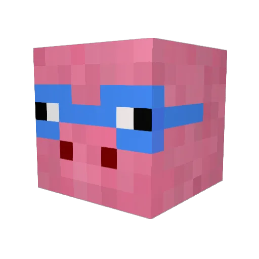 calinblodgett Minecraft avatar head, 3D render