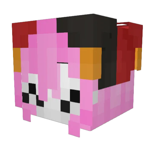 calinoia Minecraft avatar head, 3D render