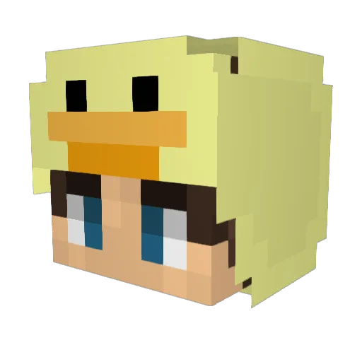 calirafael Minecraft avatar head, 3D render