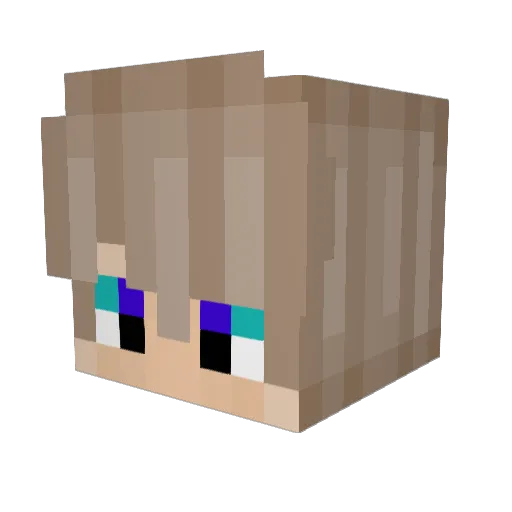 caliwowie Minecraft avatar head, 3D render