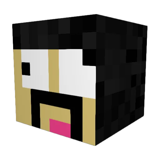 calixthenoob Minecraft avatar head, 3D render
