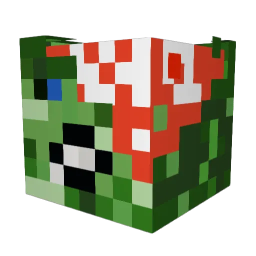 call97 Minecraft avatar head, 3D render
