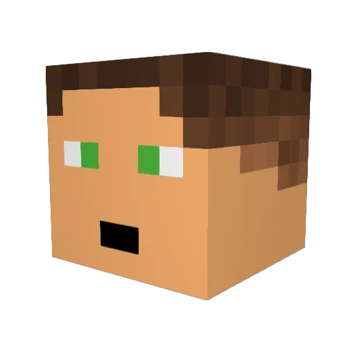 callebram Minecraft avatar head, 3D render