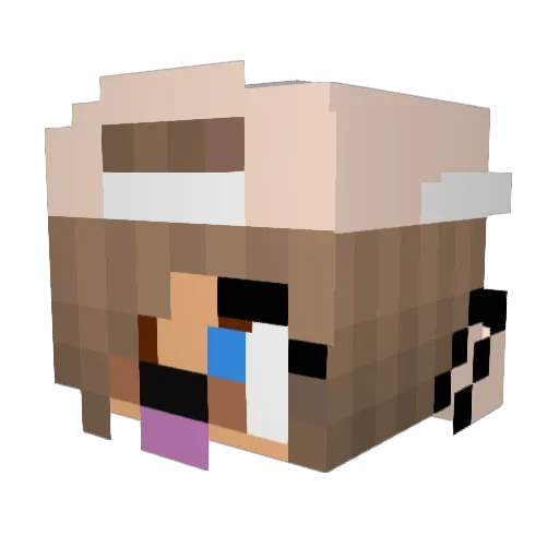called1mke Minecraft avatar head, 3D render