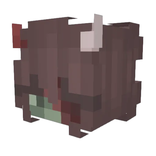 calledKiara Minecraft avatar head, 3D render